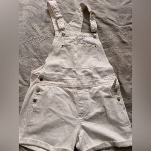 NWT Old Navy White Overalls with Button Details